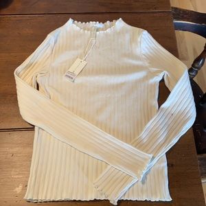 Rylee & Cru Womens White Long sleeve tee